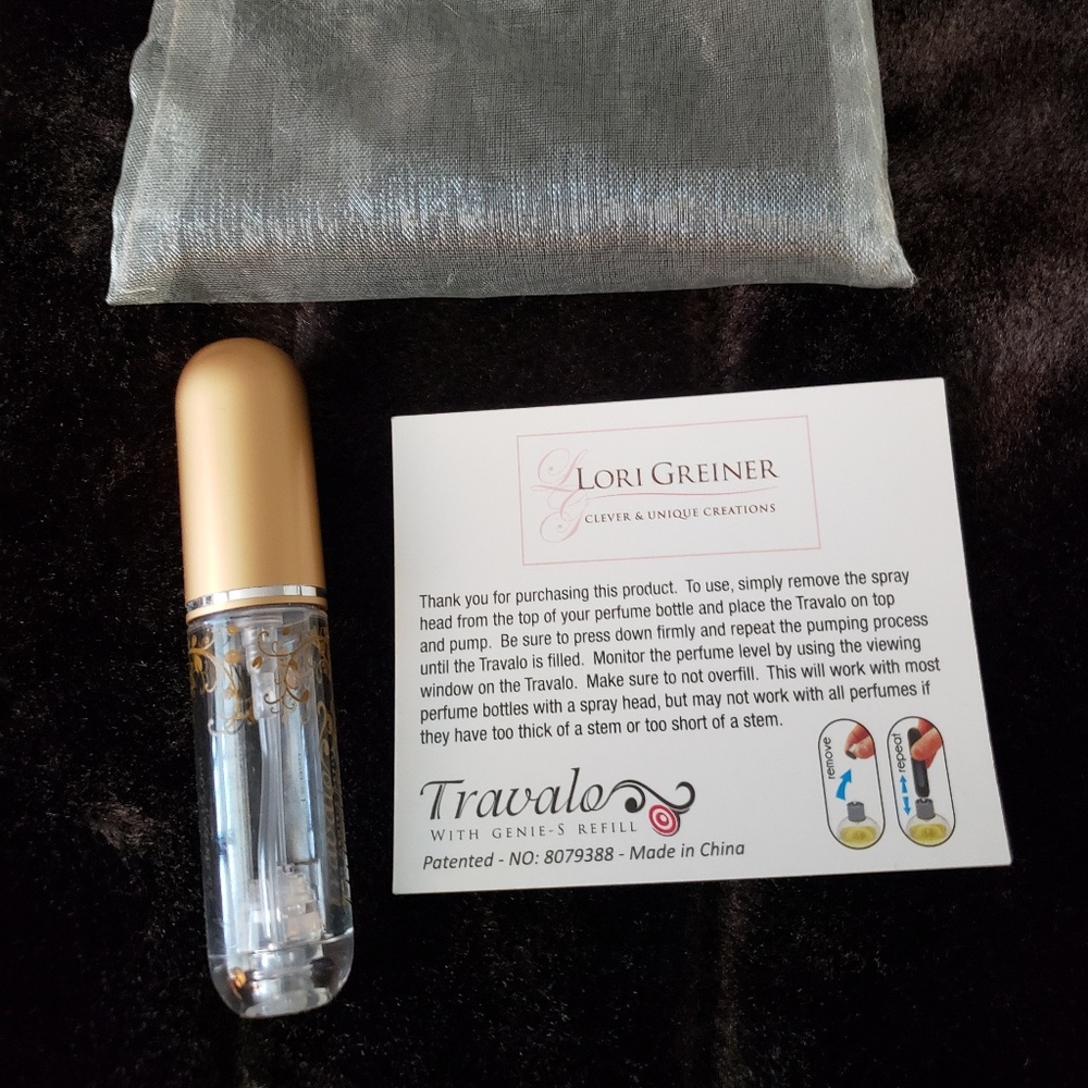 Travelo refillable perfume dispenser-NIB